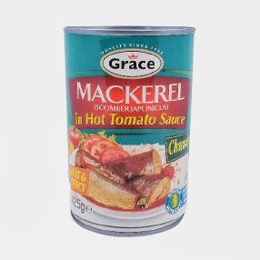 Grace Mackerel in Hot Tomato Sauce (425g) - Montego's Food Market 