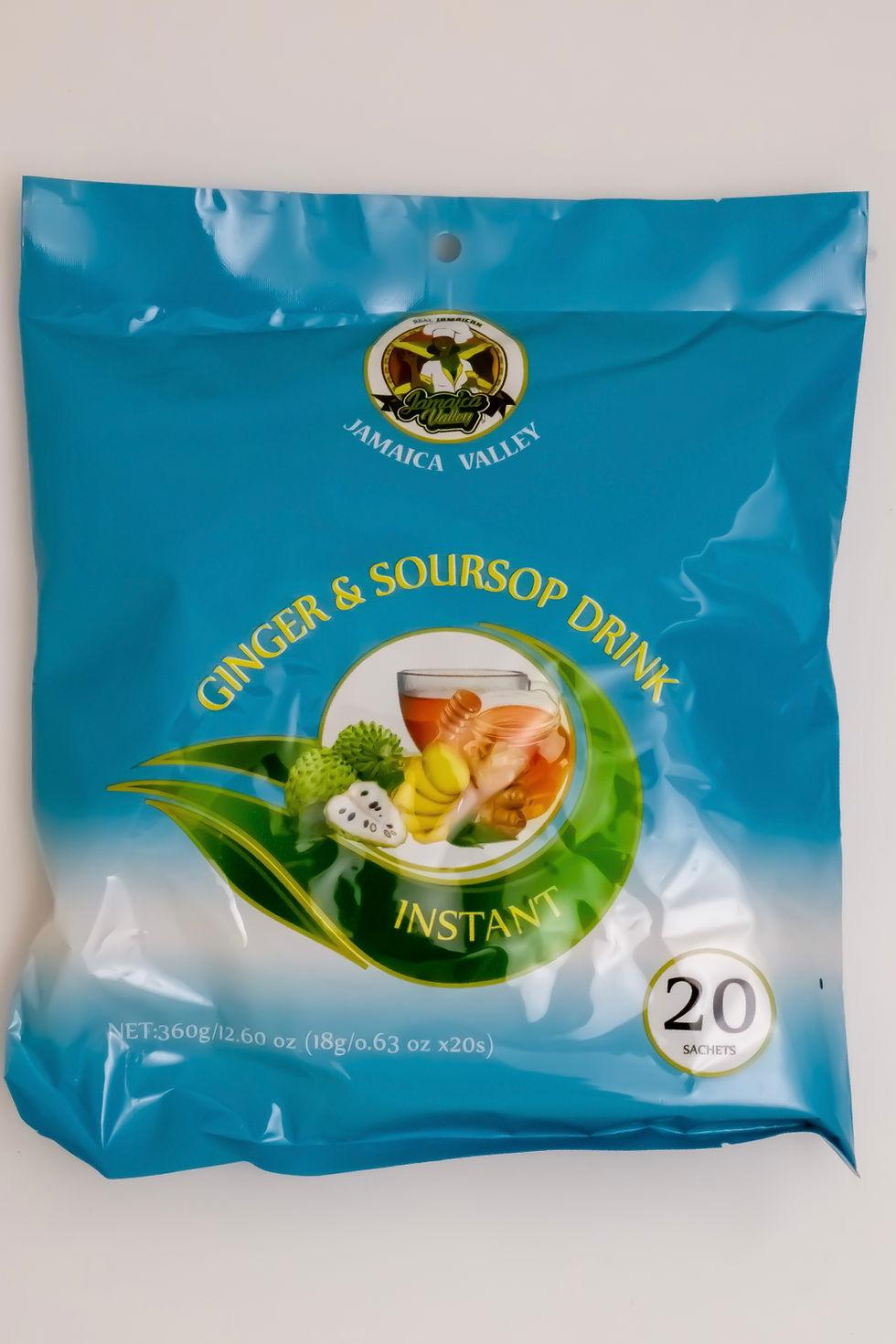 Jamaica. Valley Ginger & Soursop Drink (20 sachets) - Montego's Food Market