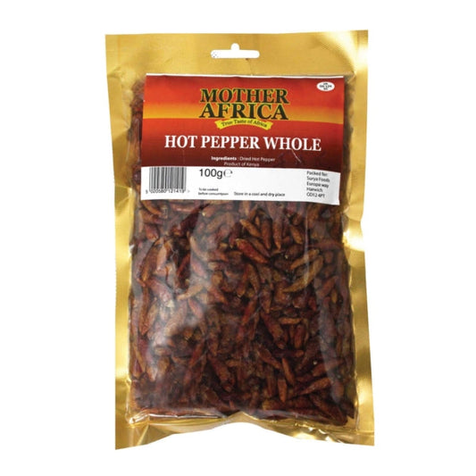 Mother Africa Hot pepper Whole 100g