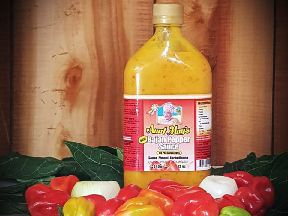 Aunt May’s Bajan Pepper Sauce (340g)