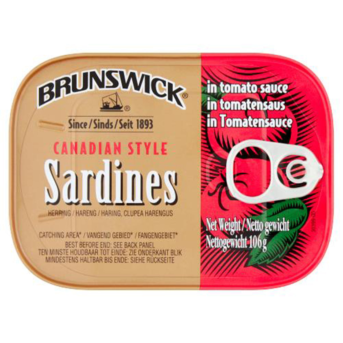 Brunswick Canadian Sardines in Tomato Sauce (106g)