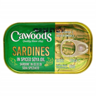 Cawoods Sardines In Spiced Soya Oil (125g)