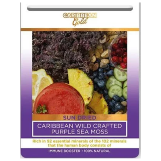Caribbean Gold Sun Dried Purple Sea Moss (100g)