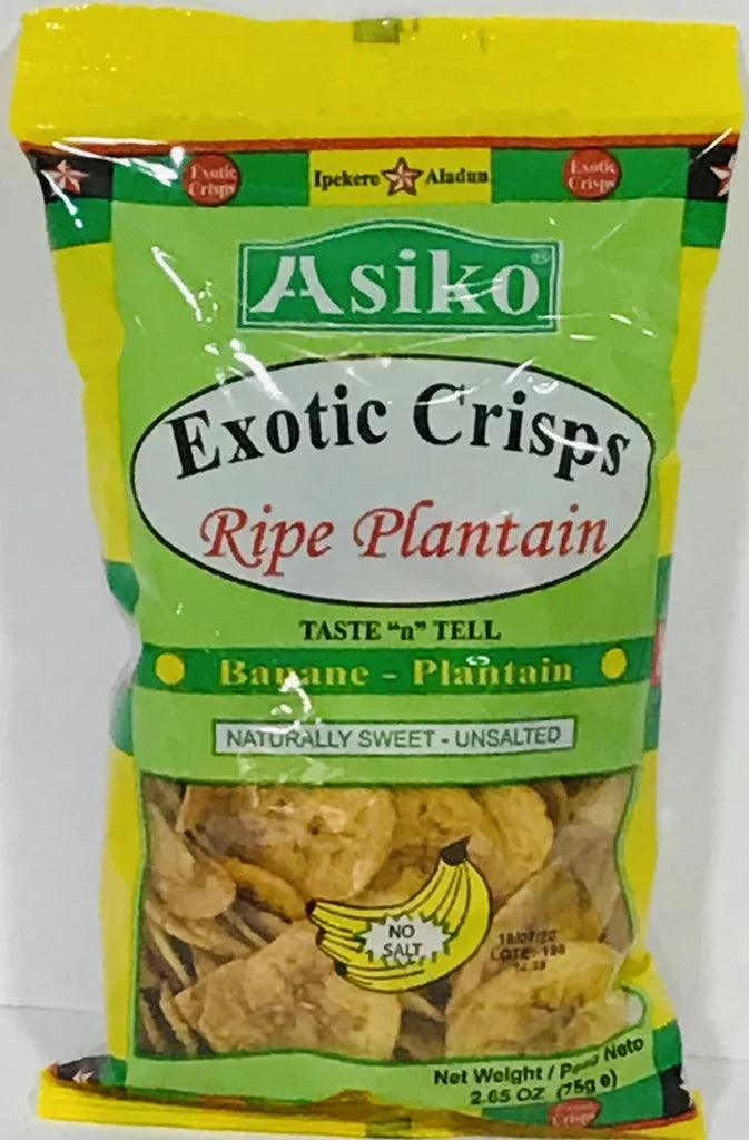Asiko Ripe Plantain Chips (75g) - Montego's Food Market 
