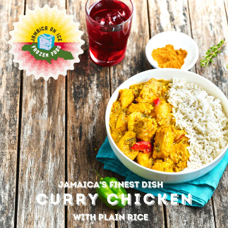 Jamaica On Ice Curry Chicken with Plain Rice (350g)