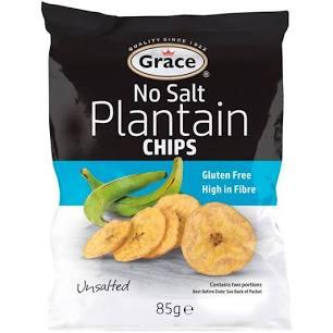 Grace No Salt Plantain Chips (85g) - Montego's Food Market 