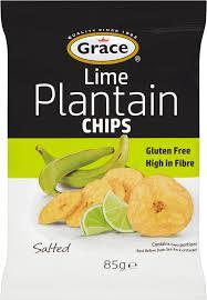 Grace Salted Lime Plantain Chips (85g) - Montego's Food Market 