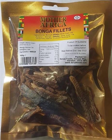 Mother Africa Bonga Fillets (100g) - Montego's Food Market 