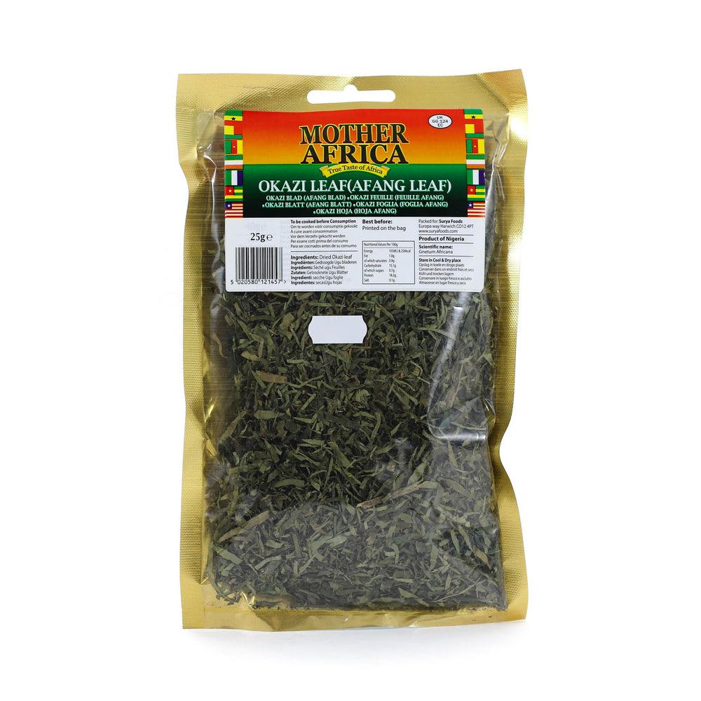 Mother Africa Okazi Leaf (Afang Leaf) 25g - Montego's Food Market 