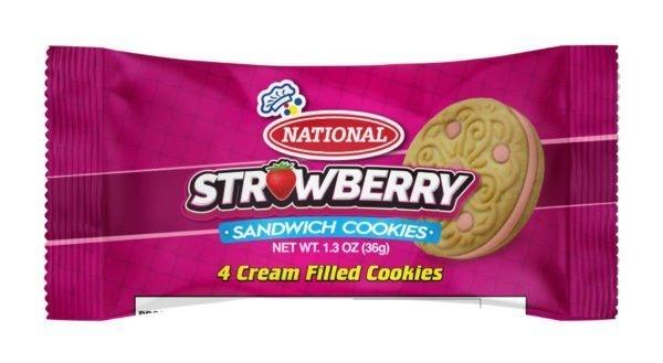 National Strawberry Sandwich Cookies (36g) - Montego's Food Market 