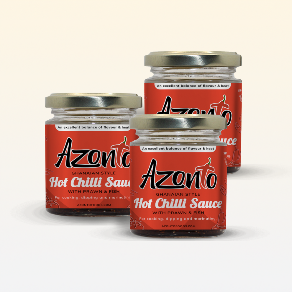 Azonto Ghanaian Style HOT Chilli Sauce With Prawn & fish