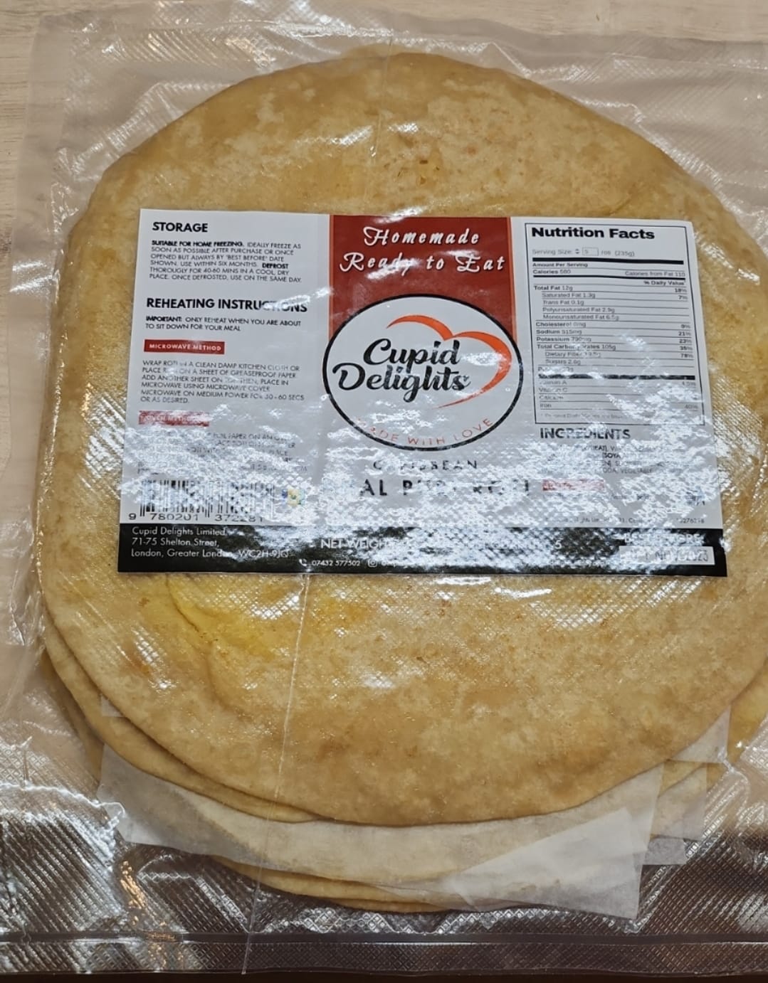 Cupid Delights Dhal Puri Roti (1.2kg)