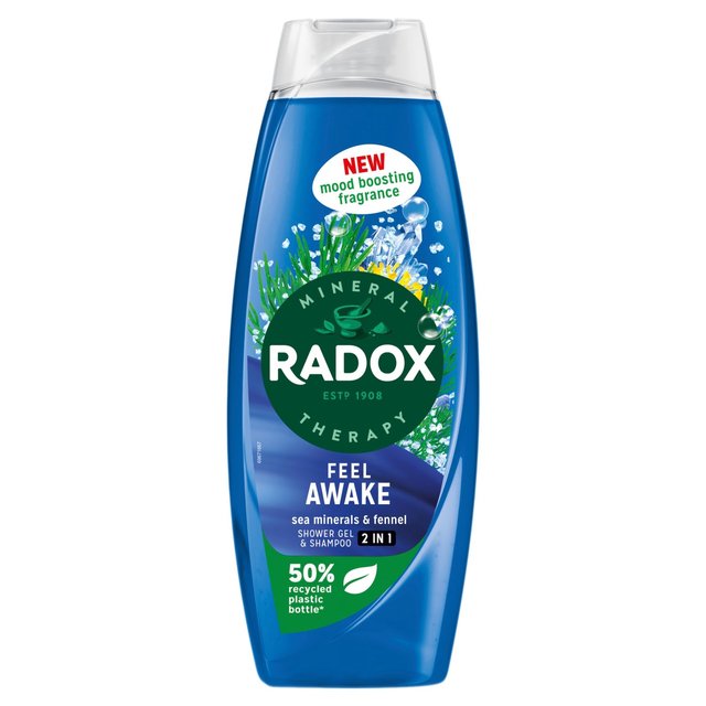 Radox Feel Awake Inspired Fragrance 2in1 Shower Gel & Shampoo 225ml x 12