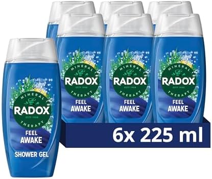 Radox Feel Awake Inspired Fragrance 2in1 Shower Gel & Shampoo 225ml x 12