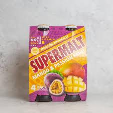 Supermalt Mango & Passsionfruit 4pk - Montego's Food Market 