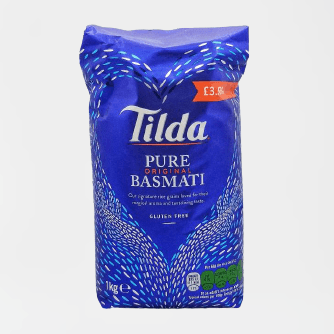 Tilda Pure Basmati Rice (1kg) - Montego's Food Market