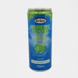 Grace Coconut Water Drink w/ Coconut Pieces (310ml) - Montego's Food Market 